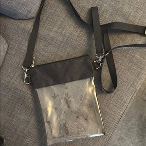 Clear Crossbody Bag with Black Strap